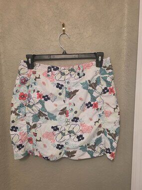 Eddie Bauer Floral Skorts size 10 Lightweight Performance Wear, Coastal